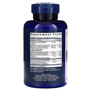 Thành phần vi chất của Life Extension Bone Restore with Vitamin K2 120 Capsules 737870172710