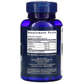 Thành phần vi chất của Life Extension Branched Chain Amino Acids 90 Capsules 737870125396