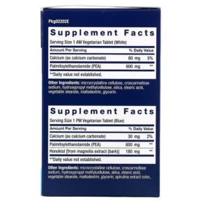 Thành phần vi chất của Life Extension ComfortMAX Double-Action Nerve Support For AM & PM 60 Vegetarian Tablets 737870220268