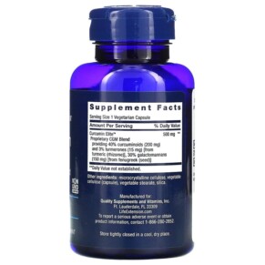 Thành phần vi chất của Life Extension Curcumin Elite Turmeric Extract 60 Vegetarian Capsules 737870240761