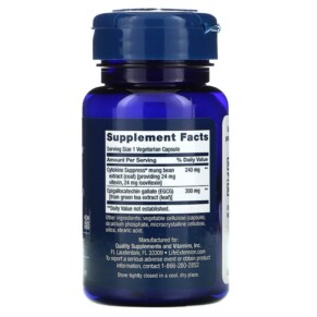 Thành phần vi chất của Life Extension Cytokine Suppress with EGCG 30 Vegetarian Capsules 737870180432