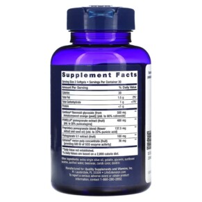 Thành phần vi chất của Life Extension Endothelial Defense Pomegranate Plus 60 Softgels 737870249764
