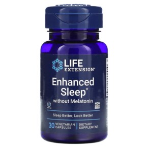 Thực phẩm chức năng Life Extension Enhanced Sleep without Melatonin 30 Vegetarian Capsules 737870151135