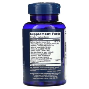Thành phần vi chất của Life Extension Enhanced Super Digestive Enzymes and Probiotics 60 Vegetarian Capsules 737870202264