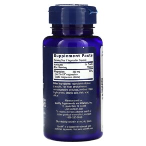Thành phần vi chất của Life Extension Extend-Release Magnesium 60 Vegetarian Capsules 737870210764