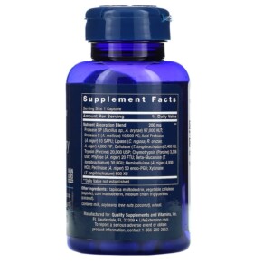 Thành phần vi chất của Life Extension Extraordinary Enzymes 60 Capsules 737870170662