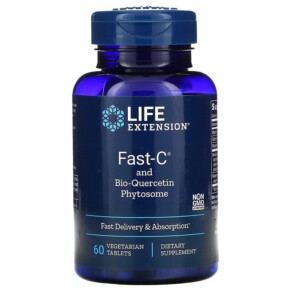 Thực phẩm chức năng Life Extension Fast-C and Bio-Quercetin Phytosome 60 Vegetarian Tablets 737870222965