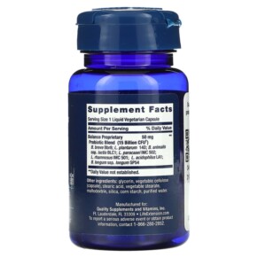 Thành phần vi chất của Life Extension FLORASSIST Balance 30 Liquid Vegetarian Capsules 737870182535