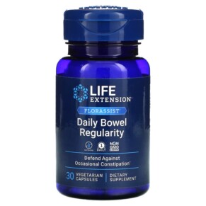 Thực phẩm chức năng Life Extension Florassist Daily Bowel Regularity 30 Vegetarian Capsules 737870242130