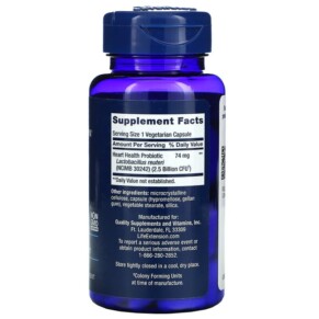 Thành phần vi chất của Life Extension FLORASSIST Heart Health 60 Vegetarian Capsules 737870182160