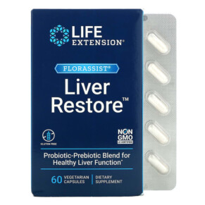 Thực phẩm chức năng Life Extension FLORASSIST Liver Restore 60 Vegetarian Capsules 737870240266