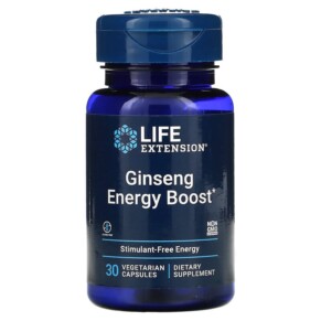 Thực phẩm chức năng Life Extension Ginseng Energy Boost 30 Vegetarian Capsules 737870180593