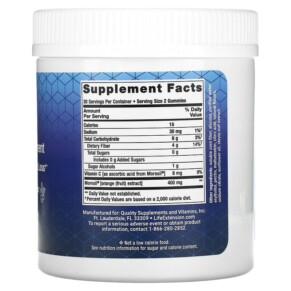 Thành phần vi chất của Life Extension Gummy Science Mediterranean Weight Management Natural Blueberry 60 Gummies 737870250609