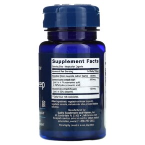 Thành phần vi chất của Life Extension Herbal Sleep PM 30 Vegetarian Capsules 737870230830