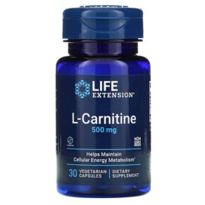 Thực phẩm chức năng Life Extension L-Carnitine 500 mg 30 Vegetarian Capsules 737870153238