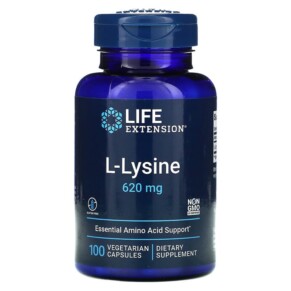 Thực phẩm chức năng Life Extension L-Lysine 620 mg 100 Vegetarian Capsules 737870167815