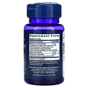 Thành phần vi chất của Life Extension MacuGuard Ocular Support with Saffron 60 Softgels 737870199267