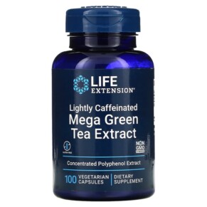 Thực phẩm chức năng Life Extension Mega Green Tea Extract Lightly Caffeinated 100 Vegetarian Capsules 737870953104