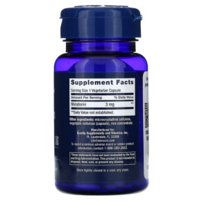 Life Extension Melatonin 3 mg 60 Vegetarian Capsules 3 Thành phần vi chất của Life Extension Melatonin 3 mg 60 Vegetarian Capsules 737870330066