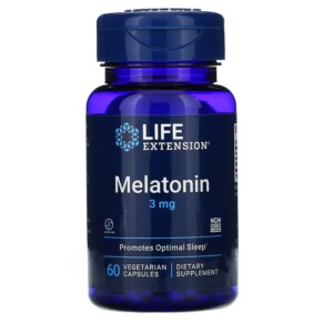 Thực phẩm chức năng Life Extension Melatonin 3 mg 60 Vegetarian Capsules 737870330066
