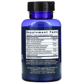 Thành phần vi chất của Life Extension Optimized Broccoli and Cruciferous Blend 30 Enteric Coated Vegetarian Tablets 737870236832