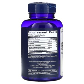 Thành phần vi chất của Life Extension Optimized Tryptophan Plus 90 Vegetarian Capsules 737870172192