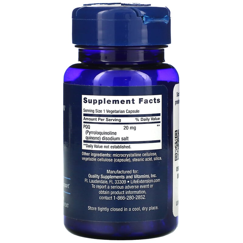 Life Extension PQQ 20 mg 30 Vegetarian Capsules 2 Thành phần vi chất của Life Extension PQQ 20 mg 30 Vegetarian Capsules 737870164739