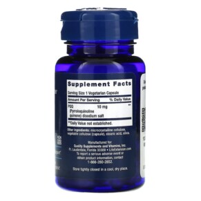 Thành phần vi chất của Life Extension PQQ Caps 10 mg 30 Vegetarian Capsules 737870150039