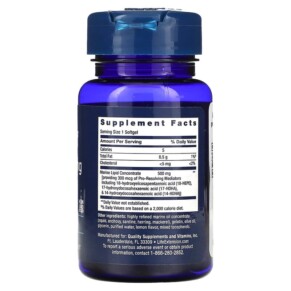 Thành phần vi chất của Life Extension Pre-Resolving Mediators 30 Softgels 737870222330