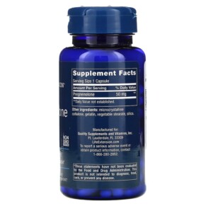 Thành phần vi chất của Life Extension Pregnenolone 50 mg 100 Capsules 737870302100