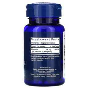 Thành phần vi chất của Life Extension Pyridoxal 5'-Phosphate Caps 100 mg 60 Vegetarian Capsules 737870121763