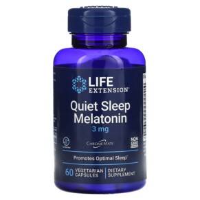 Thực phẩm chức năng Life Extension Quiet Sleep Melatonin 3 mg 60 Vegetarian Capsules 737870144465