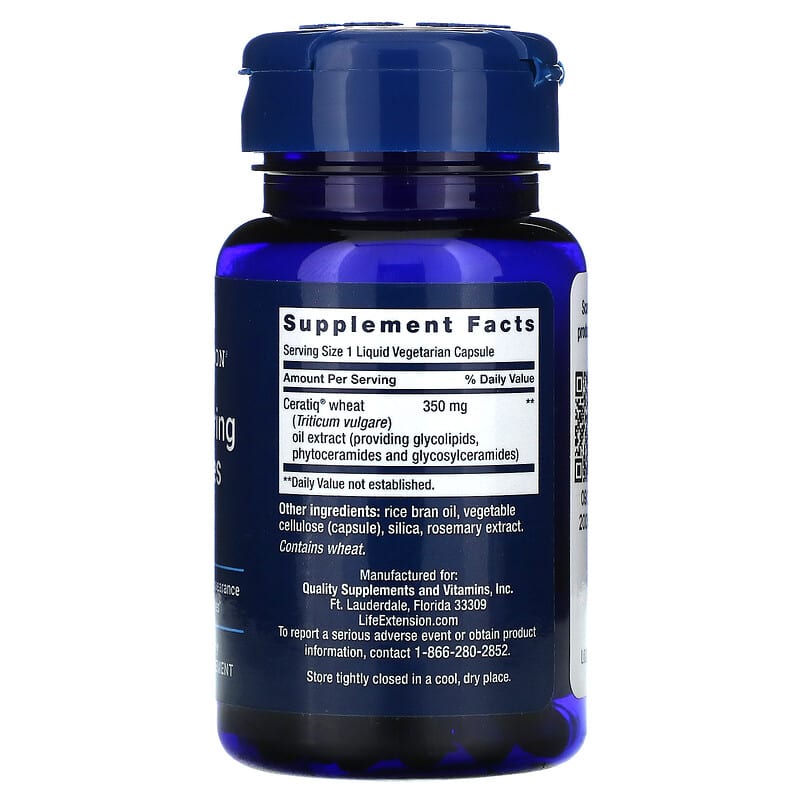 Life Extension Skin Restoring Ceramides 30 Liquid Vegetarian Capsules 2 Thành phần vi chất của Life Extension Skin Restoring Ceramides 30 Liquid Vegetarian Capsules 737870209638