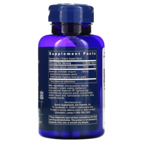 Thành phần vi chất của Life Extension Specially-Coated Bromelain 500 mg 60 Enteric Coated Tablets 737870120360