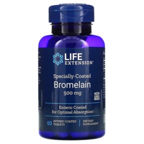 Thực phẩm chức năng Life Extension Specially-Coated Bromelain 500 mg 60 Enteric Coated Tablets 737870120360