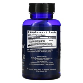 Thành phần vi chất của Life Extension Super Bio-Curcumin 60 Vegetarian Capsules 737870407065