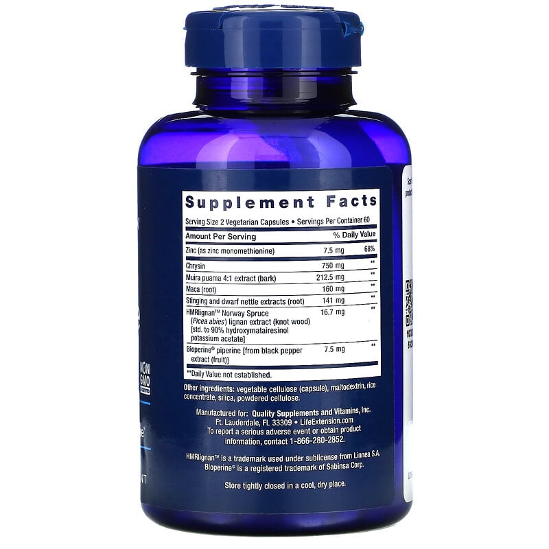 Life Extension Super Miraforte with Standardized Lignans 120 Vegetarian Capsules 2 Thành phần vi chất của Life Extension Super Miraforte with Standardized Lignans 120 Vegetarian Capsules 737870194019