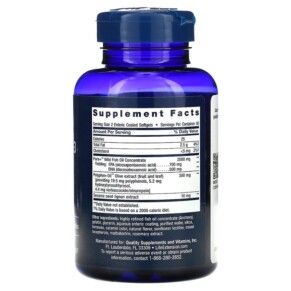 Thành phần vi chất của Life Extension Super Omega-3 EPA/DHA Fish Oil Sesame Lignans & Olive Extract 60 Enteric Coated Softgels 737870198567
