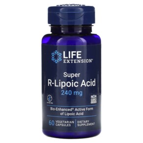 Thực phẩm chức năng Life Extension Super R-Lipoic Acid 240 mg 60 Vegetarian Capsules 737870120865