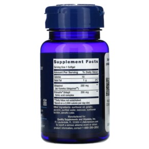 Thành phần vi chất của Life Extension Super Ubiquinol CoQ10 with Enhanced Mitochondrial Support 200 mg 30 Softgels 737870143123