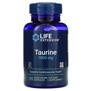 Thực phẩm chức năng Life Extension Taurine 1.000 mg 90 Vegetarian Capsules 737870182795