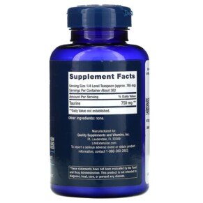 Thành phần vi chất của Life Extension Taurine Powder 10.58 oz (300 g) 737870133308