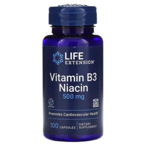 Thực phẩm chức năng Life Extension Vitamin B3 Niacin 500 mg 100 Capsules 737870372103