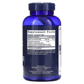 Thành phần vi chất của Life Extension Vitamin C and Bio-Quercetin Phytosome 250 Vegetarian Tablets 737870222729