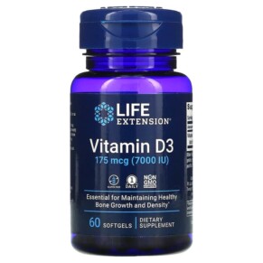 Thực phẩm chức năng Life Extension Vitamin D3 175 mcg (7.000 IU) 60 Softgels 737870171867