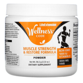 Thực phẩm chức năng Life Extension Wellness Code Muscle Strength & Restore Formula Powder 3.32 oz (94.2 g) 737870222194
