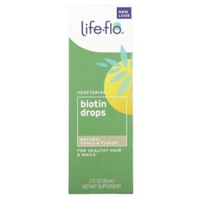 Thực phẩm chức năng Life-flo Biotin Drops Natural Vanilla 2 fl oz (59 ml) 645951787251