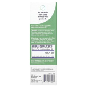 Thành phần vi chất của Life-flo Liquid Iodine Plus Natural Orange 2 fl oz (59 ml) 645951282213