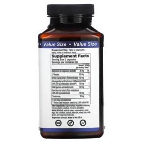 Thành phần vi chất của LifeSeasons Anxie-T Stress Support 120 Vegetarian Capsules 853760002506