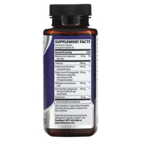 Thành phần vi chất của LifeSeasons Anxie-T Stress Support 60 Veg Capsules 853760002155